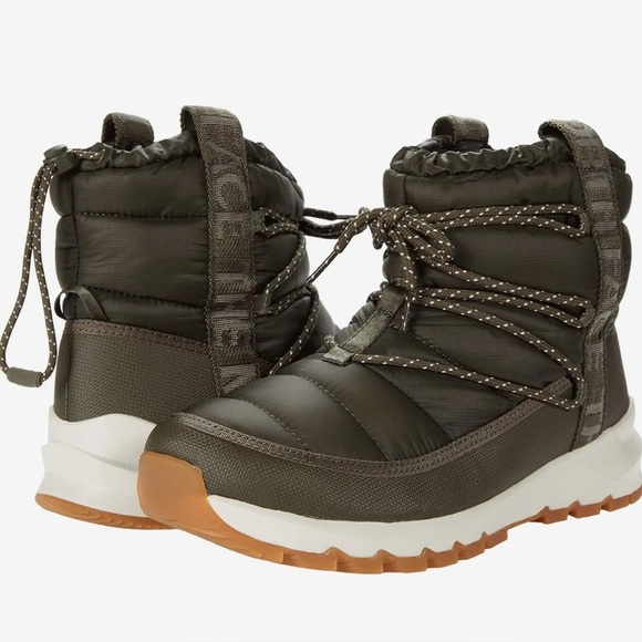 The North Face Women's THERMOBALL LACE UP, New Taupe Green/Whisper White - US 10 - Picture 1 of 6